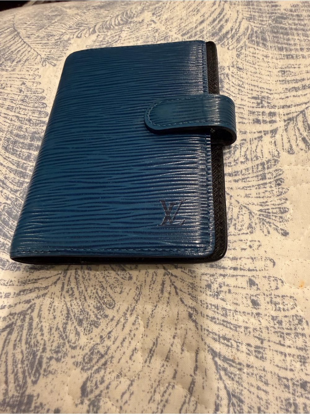 Louis Vuitton Teal Blue Epi Leather Notebook Cover